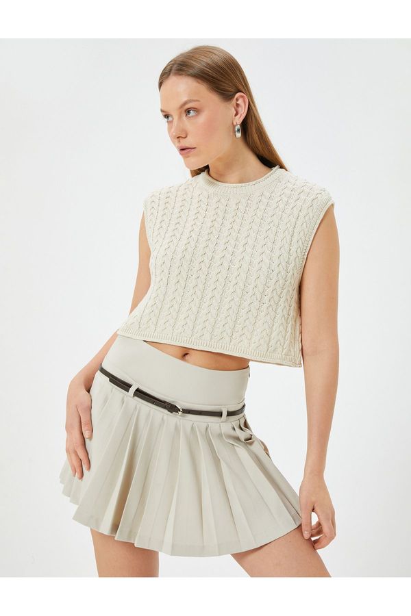 Koton Koton Patterned Round NecK Short Hair Knitted Sweater