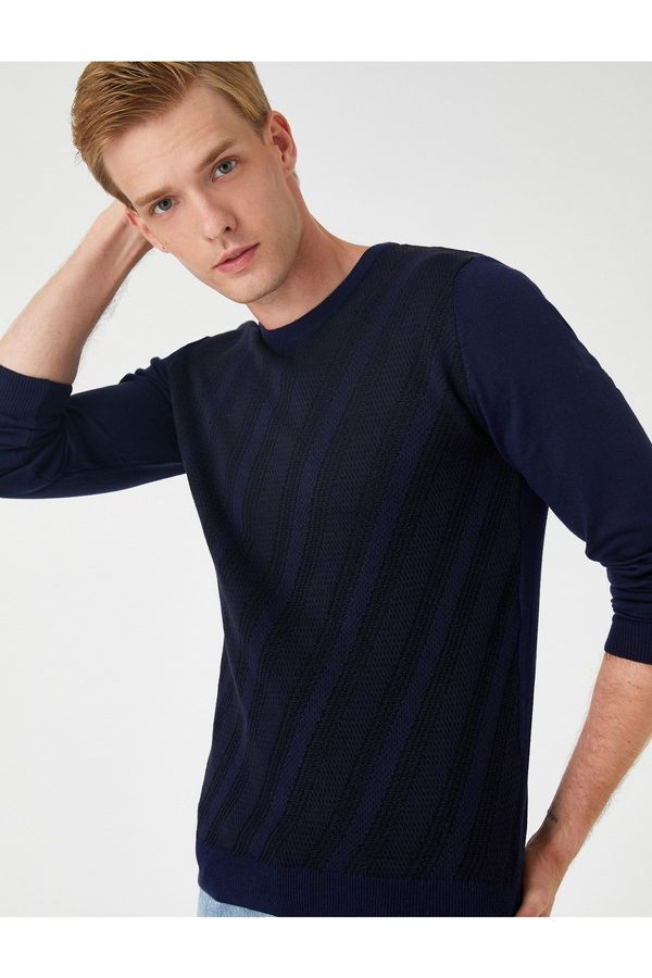 Koton Koton Patterned Sweater Crew Neck