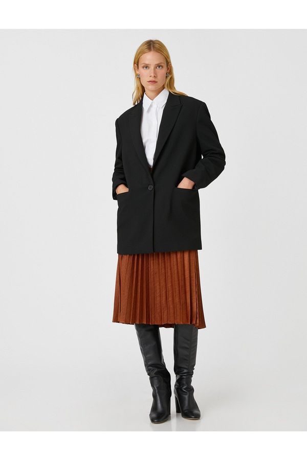 Koton Koton Pleated Midi Skirt