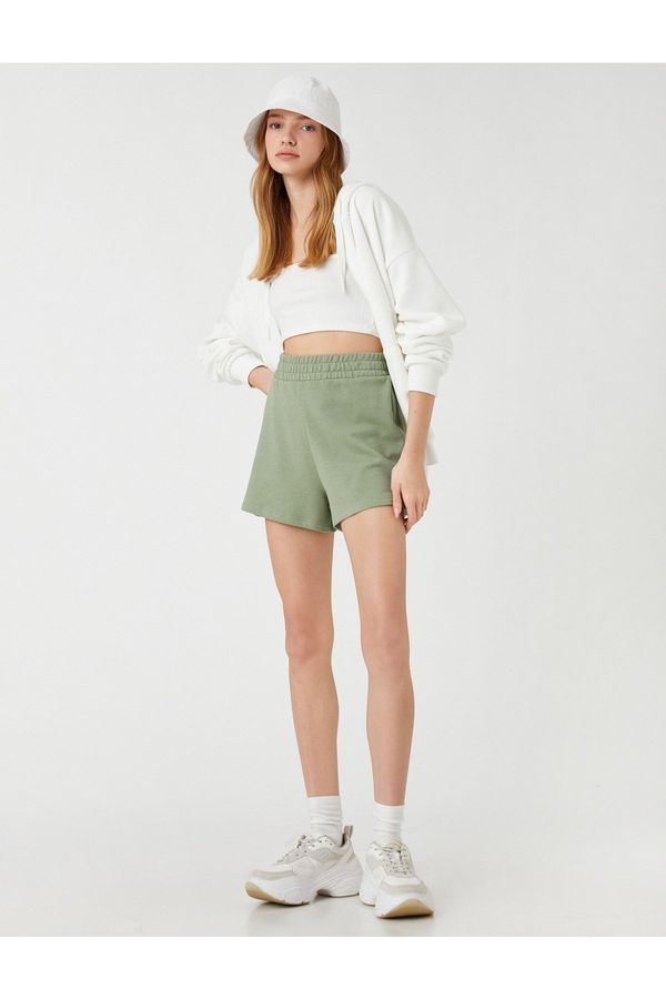 Koton Koton Relaxed-Cut Shorts. The waist is thick, elasticized.
