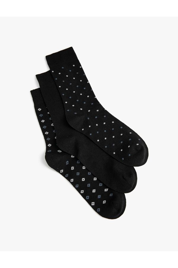 Koton Koton Set of 3 Crepe Socks, Geometric Pattern