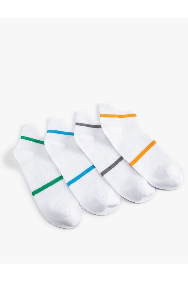 Koton Koton Set of 4 Booties Socks Textured with Stripe Detail
