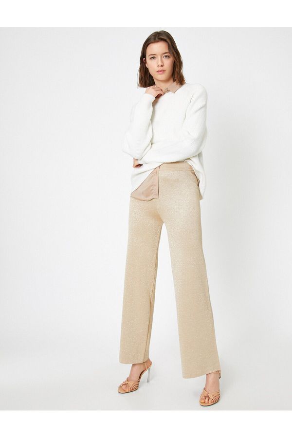 Koton Koton Shimmer Detailed Knitwear Trousers