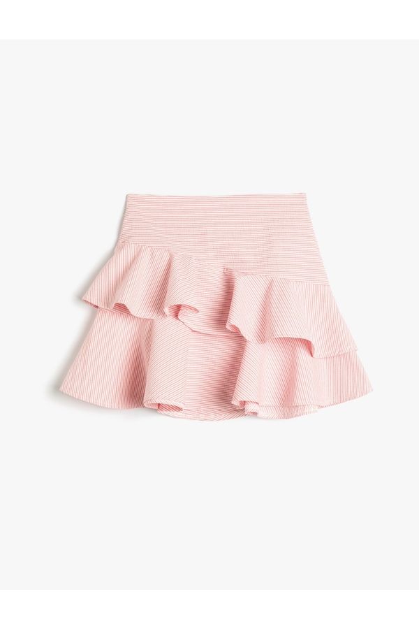 Koton Koton Skirt Layered Cotton Blend