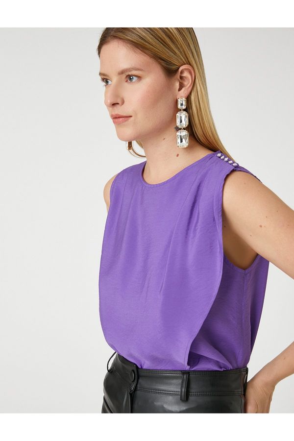 Koton Koton Sleeveless Blouse with Shoulder Detail