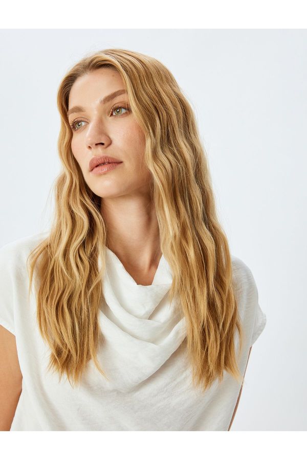 Koton Koton Sleeveless Draped Degaje Neck Viscose Blouse