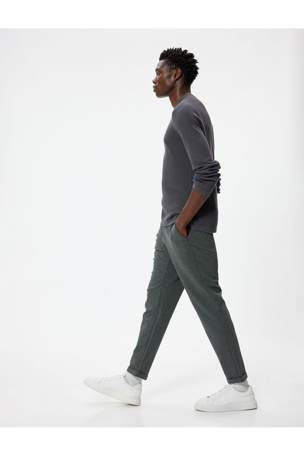 Koton Koton Slim Fit Chino Trousers with Elastic Detail