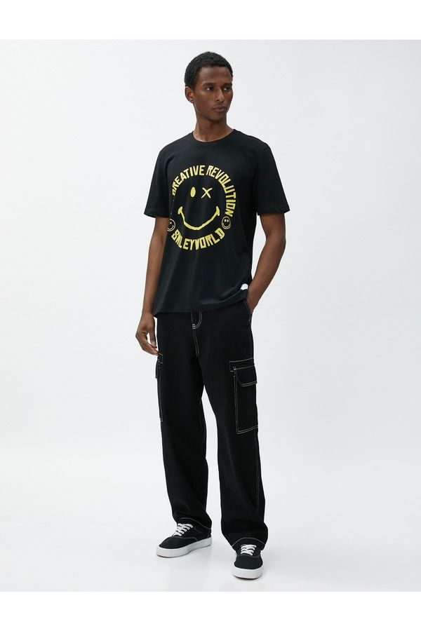Koton Koton Smileyworld® Printed T-Shirt Licensed Crew Neck Short Sleeved