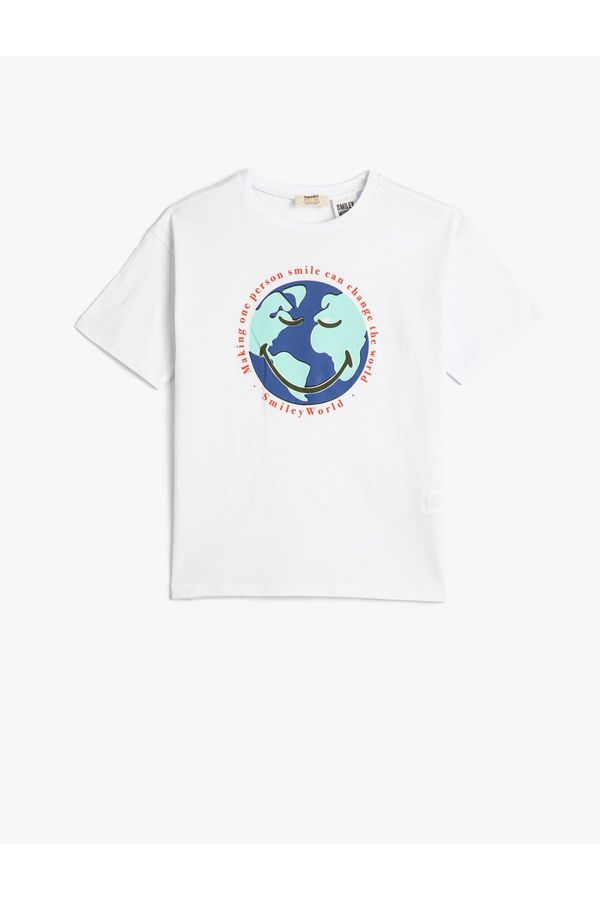 Koton Koton Smileyworld® T-Shirt Licensed Short Sleeve Crew Neck Cotton