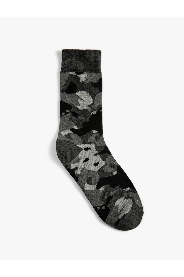 Koton Koton Socket Socks Camouflage Patterned