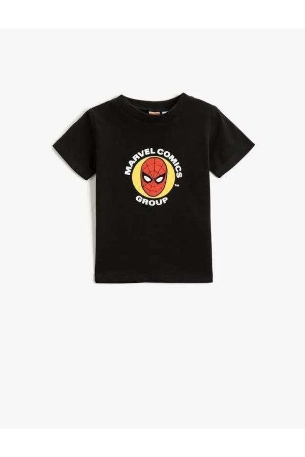 Koton Koton Spiderman T-Shirt Licensed Short Sleeve Crew Neck