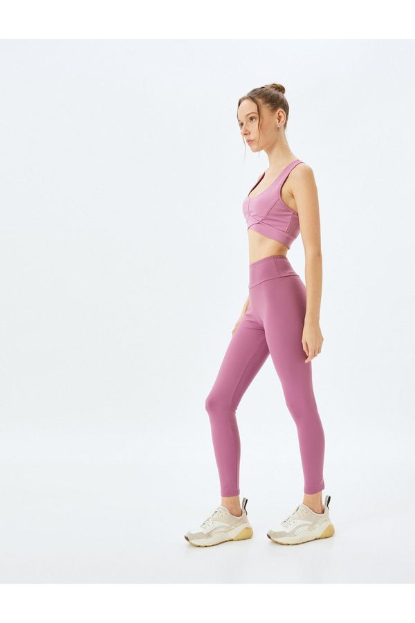 Koton Koton Sports Leggings High Waist Soft Touch Stitch Detail Slim Fit