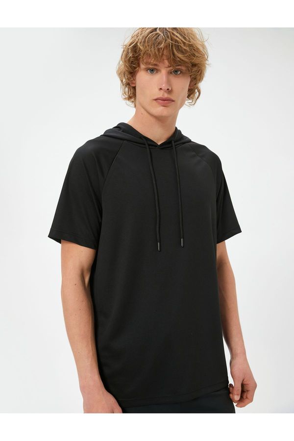 Koton Koton Sports T-Shirt Hooded Short Sleeve