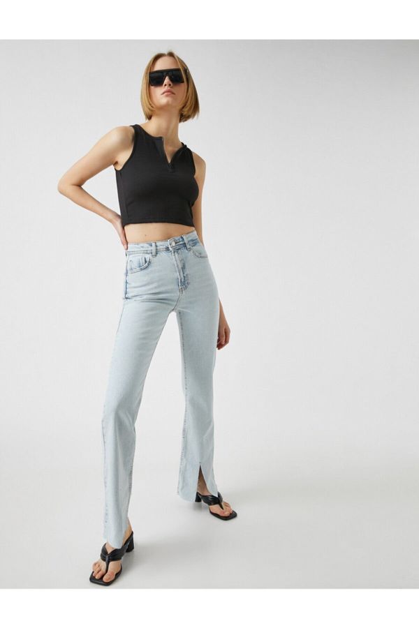 Koton Koton Standard Waist Jeans - Slim Flare Fit Jean