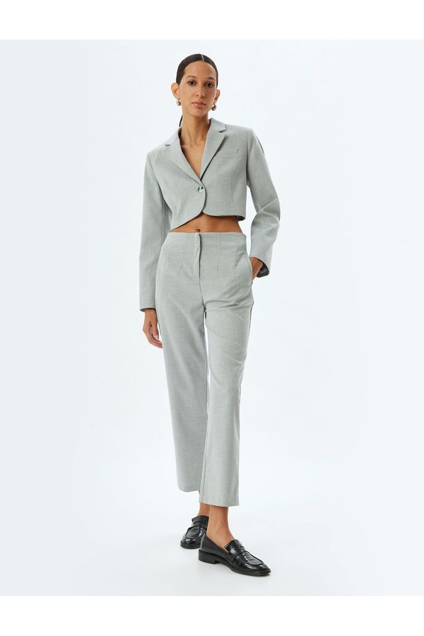 Koton Koton Standard Waist Slim Fit Pocketed Cigarette Pants