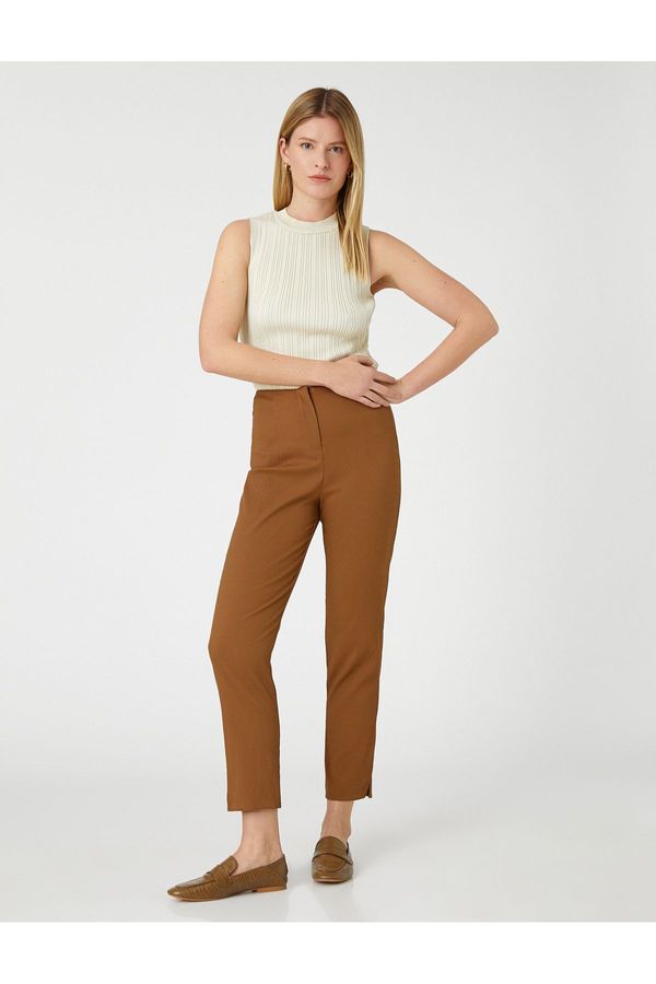 Koton Koton Stitching Detailed Fabric Trousers Skinny Leg