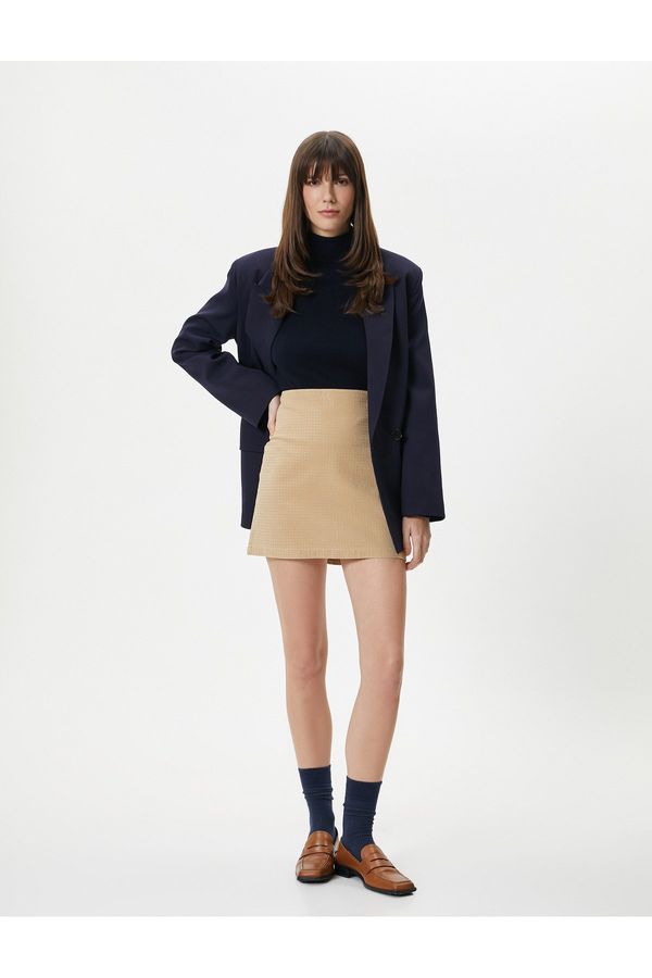 Koton Koton Stoned Mini Skirt Standard Waist Tight Fit A Cut