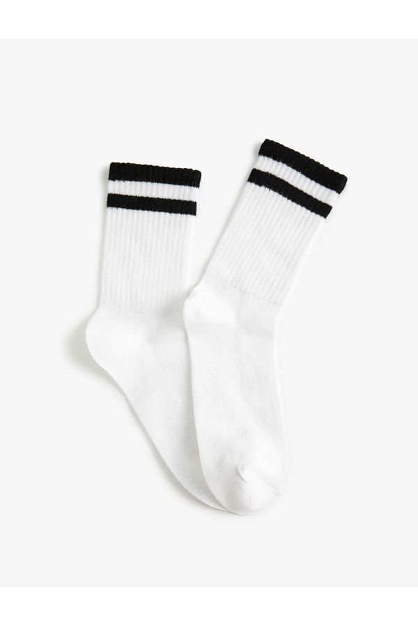 Koton Koton Stripe Patterned College Socks