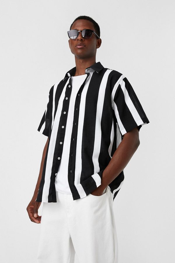 Koton Koton Striped Short Sleeve Shirt