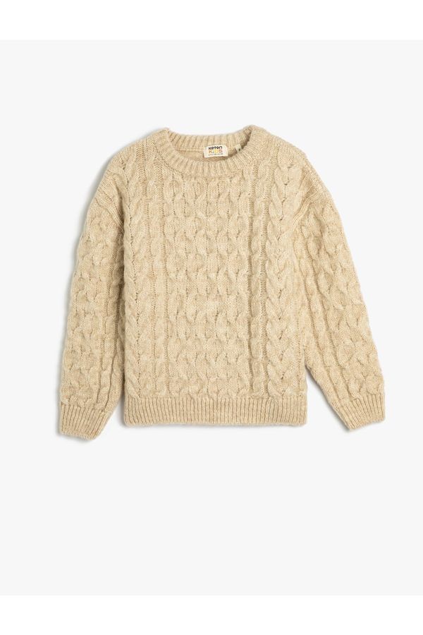Koton Koton Sweater Hair Knit Crew Neck Long Sleeve Soft Textured