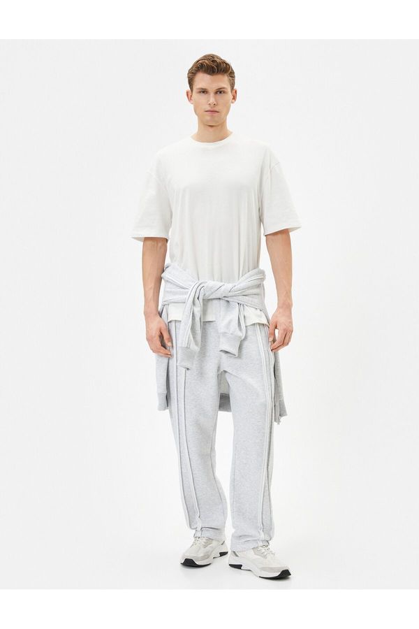 Koton Koton Sweatpants Stitch Detailed Waist Laced Pocket