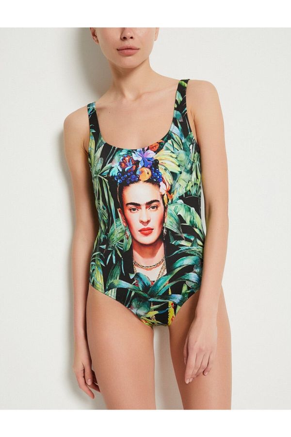 Koton Koton Swimsuit - Green - Textured