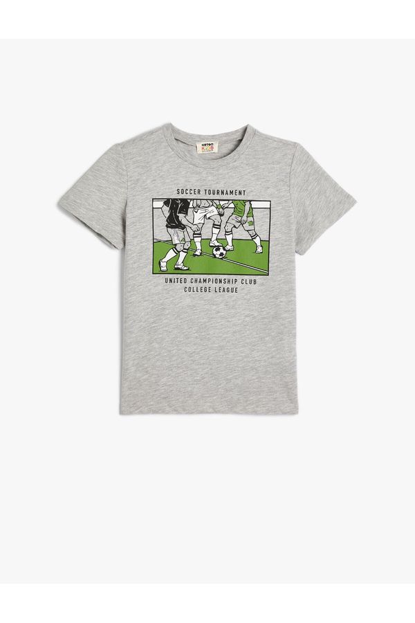 Koton Koton T-Shirt Football Print Short Sleeve Crew Neck