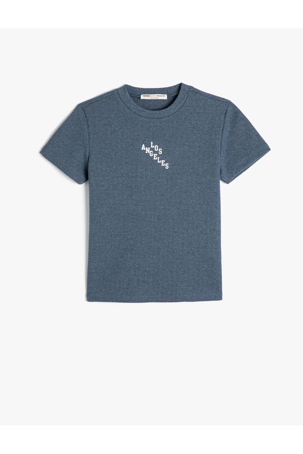 Koton Koton T-Shirt Los Angeles Printed Short Sleeve Crew Neck