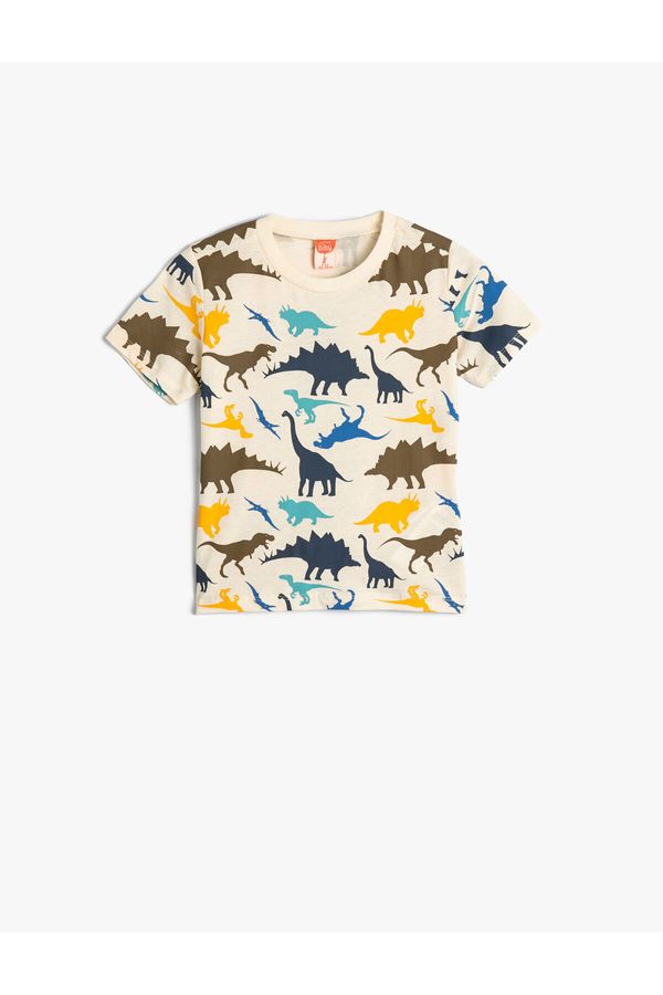 Koton Koton T-Shirt Short Sleeve Crew Neck Dinosaur Graphic Printed Cotton