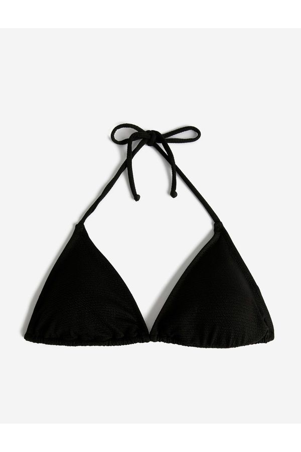 Koton Koton Textured Covered Triangle Bikini Top