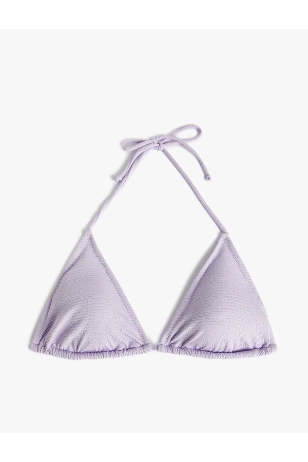 Koton Koton Textured Covered Triangle Bikini Top