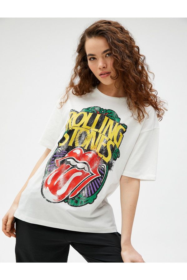 Koton Koton The Rolling Stones Printed T-Shirts Licensed Short Sleeves