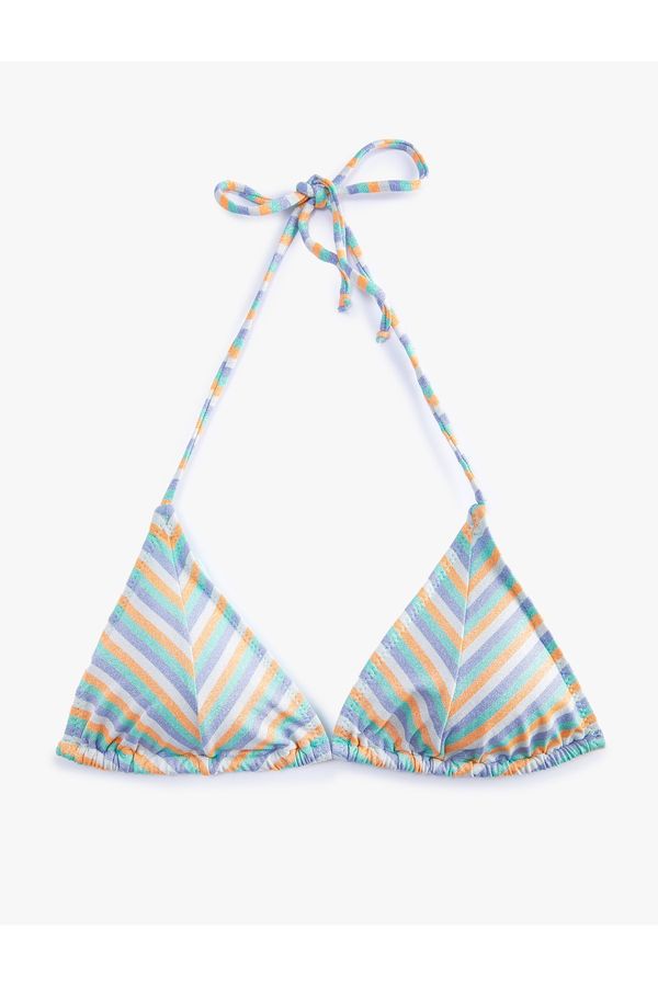 Koton Koton Triangle Bikini Top Halter Necktie