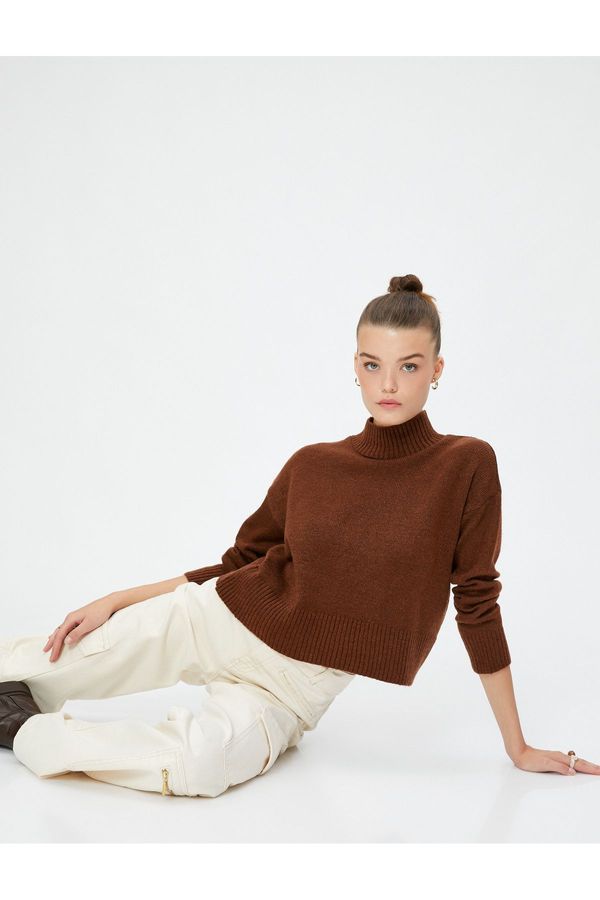 Koton Koton Turtleneck Basic Sweater Knitwear Long Sleeve