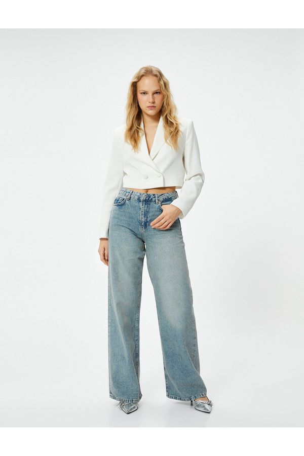 Koton Koton Wide Leg Jeans Standard Waist - Bianca Wide Leg Jean