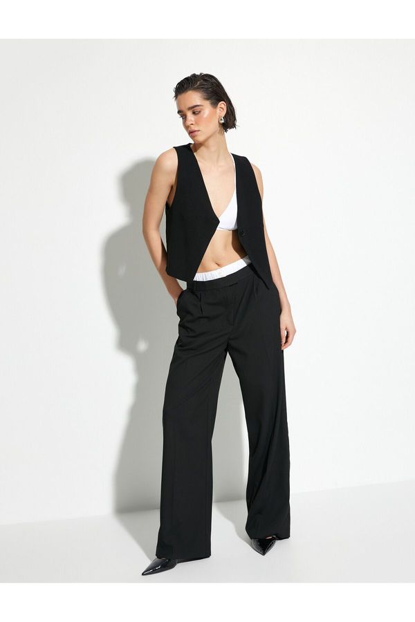 Koton Koton Wide Leg Trousers Normal Waist