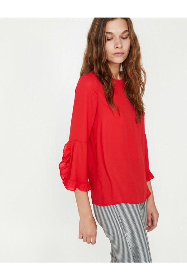 Koton Koton Women Red Flounce Blouse