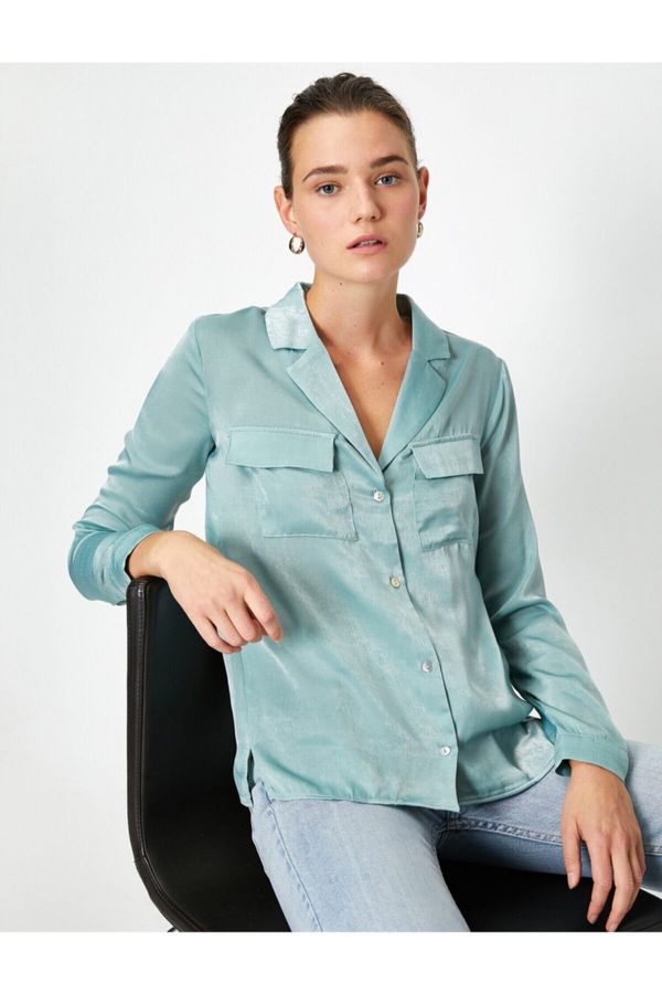 Koton Koton Women's Aqua Green Shirt