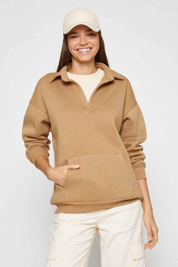 Koton Koton Women's Beige Sweatshirt