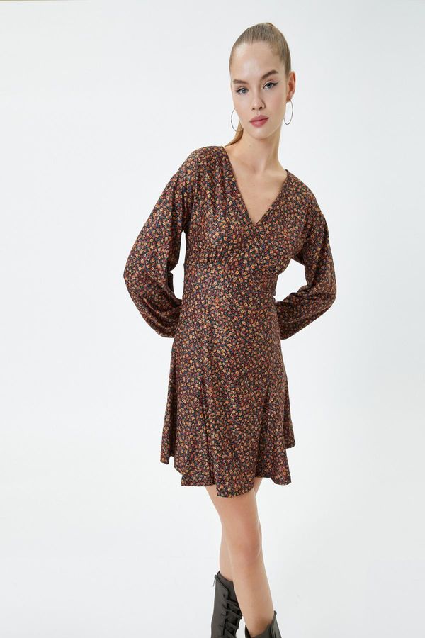 Koton Koton Women's Brown Patterned Dress