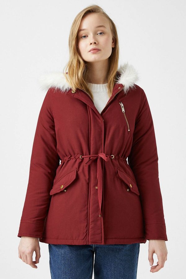 Koton Koton Women's Claret Red Parka