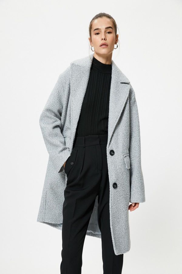 Koton Koton Women's Gray Melange Coat