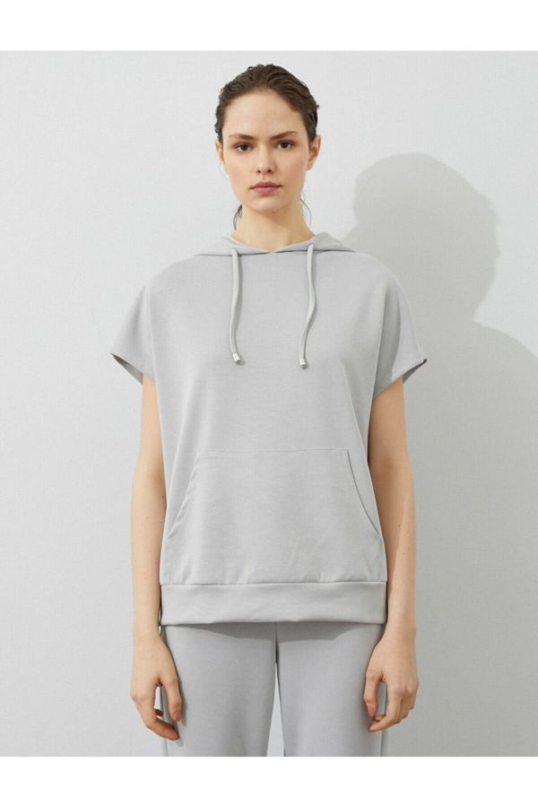 Koton Koton Women's Gray Sleeveless Hoodie