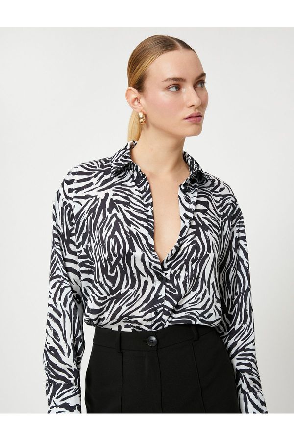 Koton Koton Women's Leopard Patterned Shirt