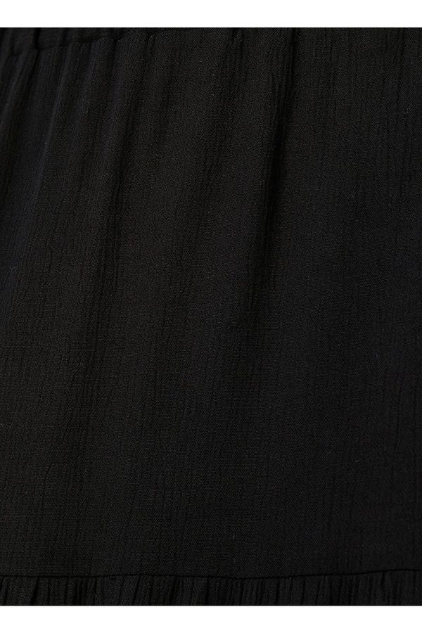 Koton Koton Women's Normal Waist Black Midi Skirt 3sak70001uw