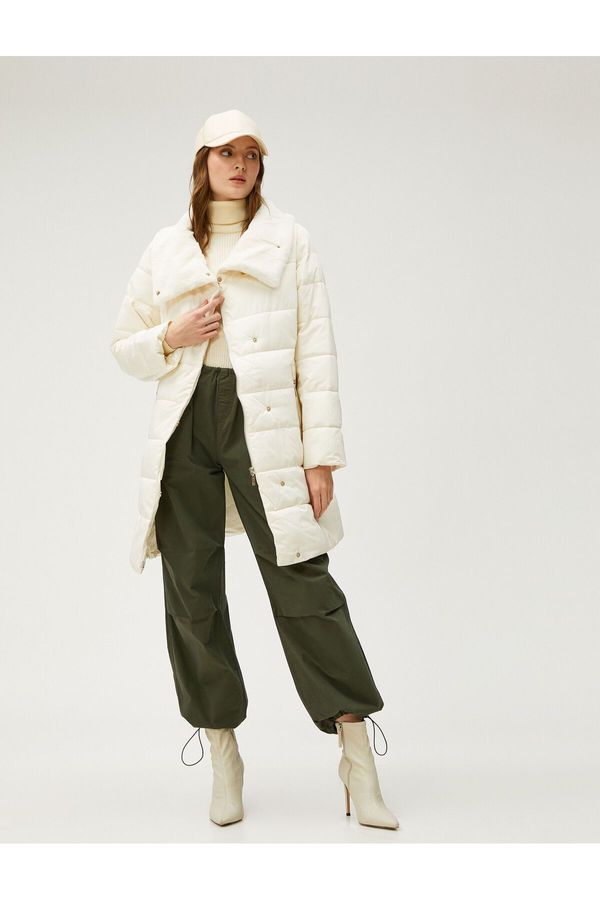 Koton Koton Women's Off-White Coat