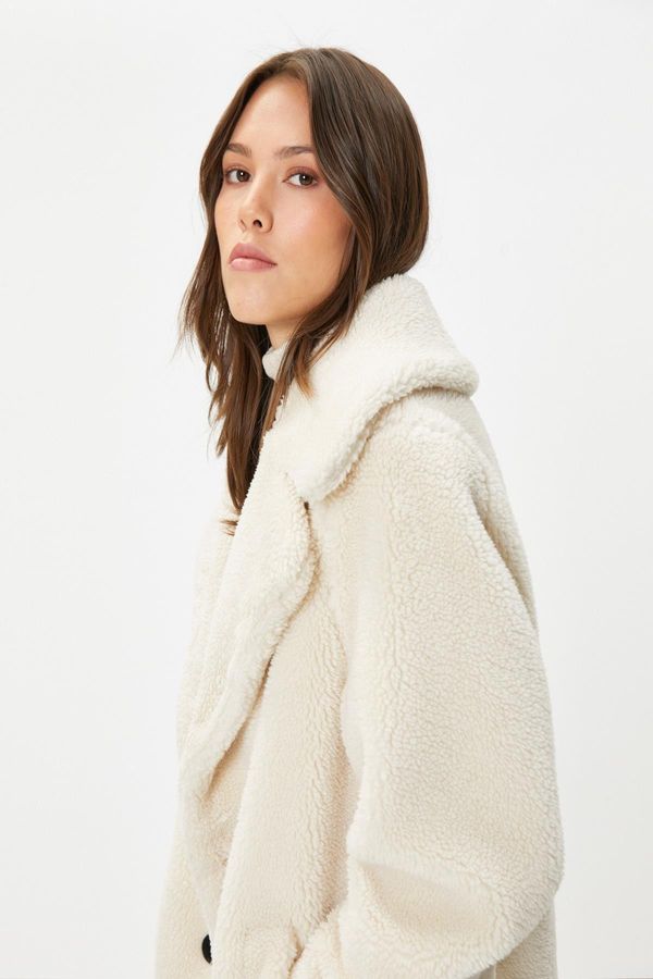 Koton Koton Women's Off-White Coat