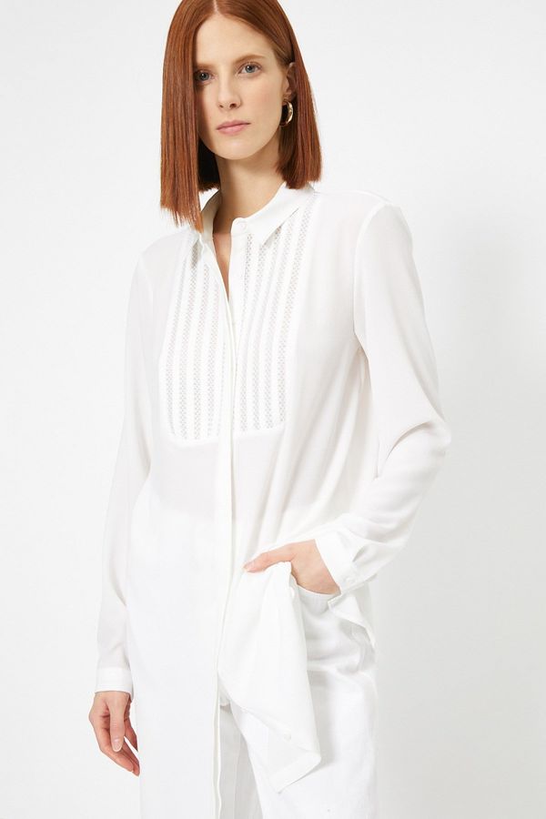 Koton Koton Women's White Button Detailed Tunic