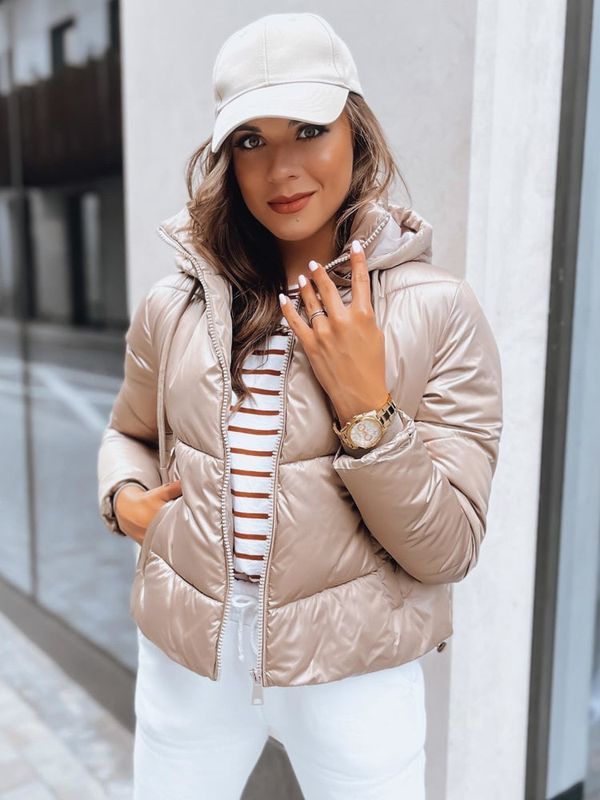 DStreet Krótka zimowa kurtka damska LOLAROSE złota Dstreet