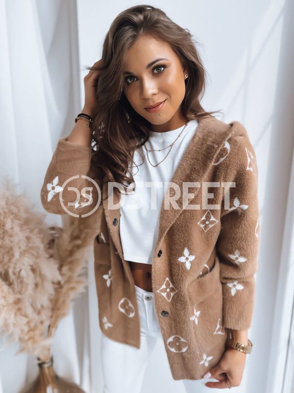 DStreet Kurtka damska ala alpaka FORTY jasnobrązowy Dstreet